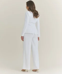 Asymmetrical Tailored Jacket - White
