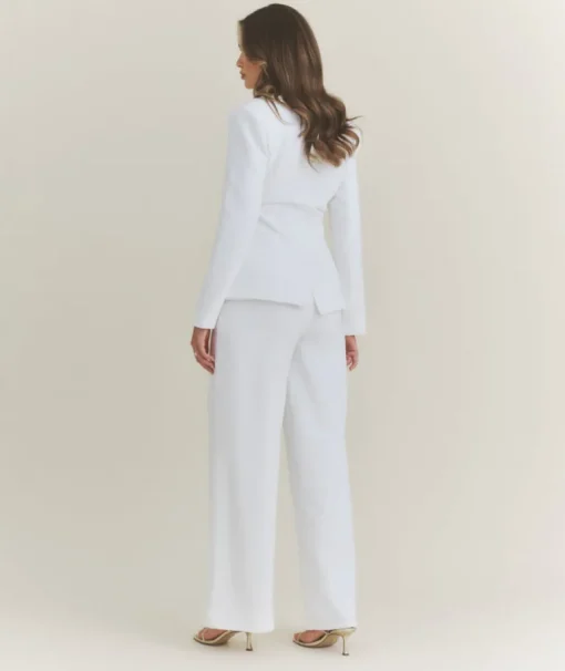 Asymmetrical Tailored Jacket - White