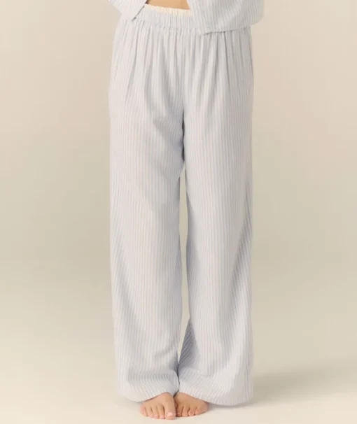 Blue Stripe Boxer Pyjama Trousers - Baby Blue