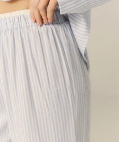 Blue Stripe Boxer Pyjama Trousers - Baby Blue