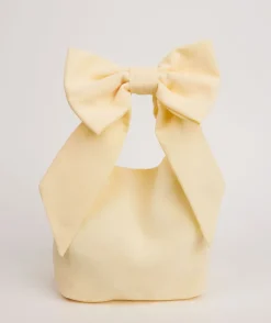 Bow Detail Chiffon Pouch Bag