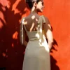 Bow Tie Shoulder Chiffon Bridesmaid Dress - Butter Lemon