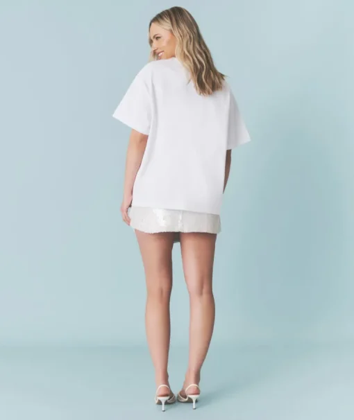 Bride Champagne Coupe Tee - White