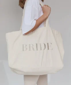 Bride Statement Tote Bag - Champagne