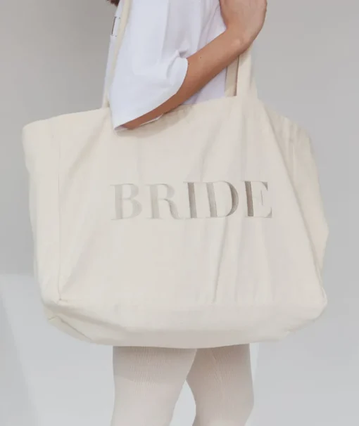 Bride Statement Tote Bag - Champagne