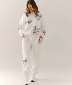 Destination Bride Graphic Sweatpants - White