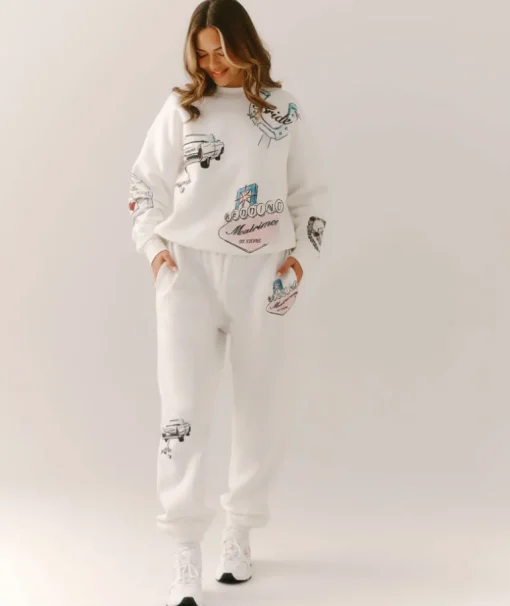Destination Bride Graphic Sweatpants - White