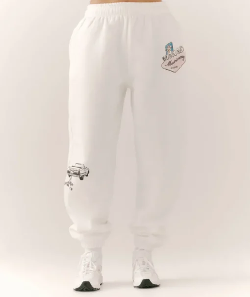 Destination Bride Graphic Sweatpants - White