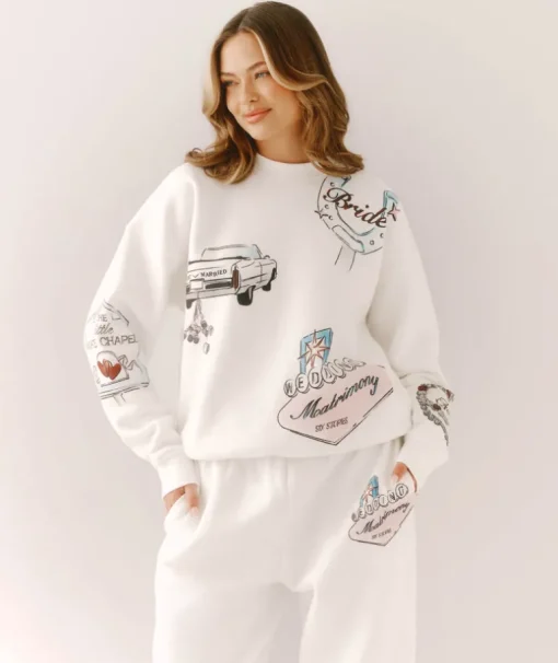 Destination Bride Graphic Sweatshirt - White