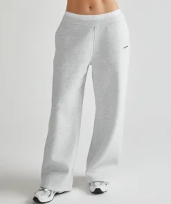 Double Waistband Joggers - Grey Marl