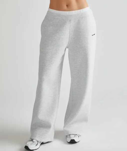 Double Waistband Joggers - Grey Marl