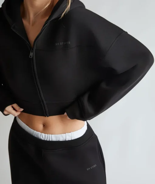 Double Waistband Joggers - Black