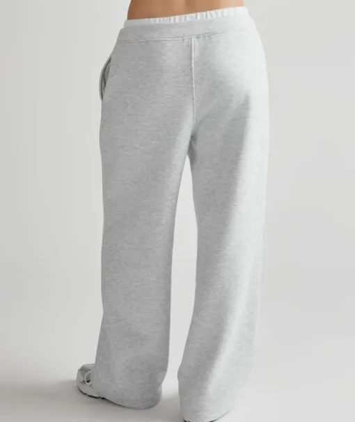 Double Waistband Joggers - Grey Marl