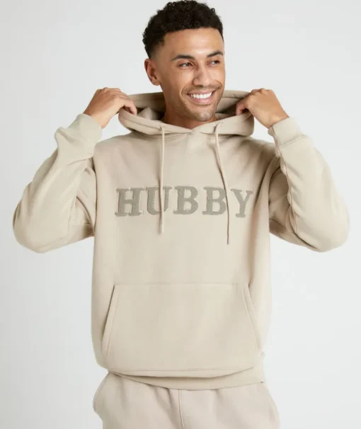 Hubby Teddy Hoodie - Stone