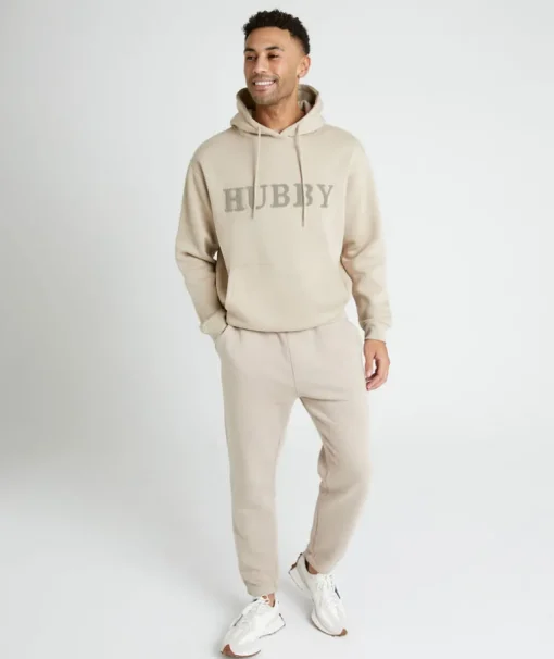 Hubby Teddy Hoodie - Stone