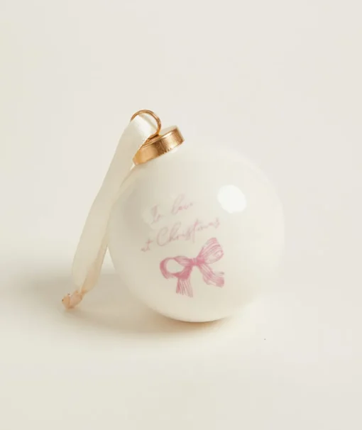 In Love' Christmas Bauble - Ivory