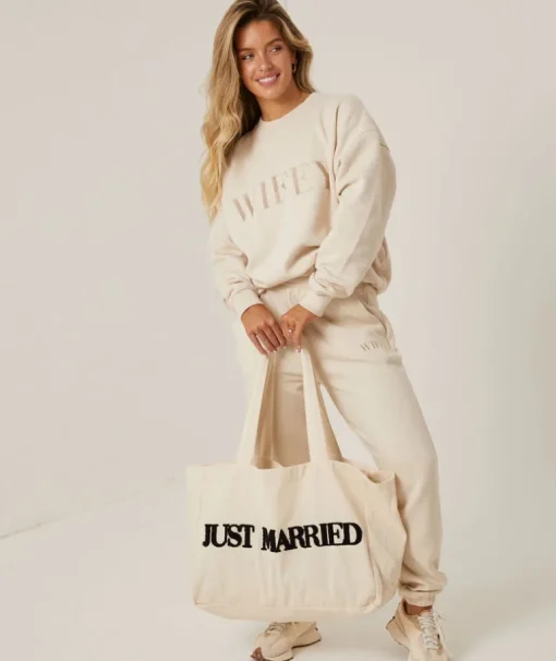 Just Married Tote Bag