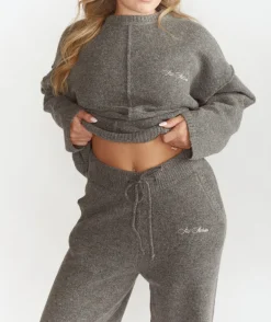 Limited Edition Relaxed Wide Leg Trousers - Grey