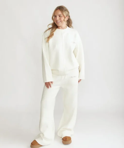 Limited Edition Relaxed Wide Leg Trousers - Cream