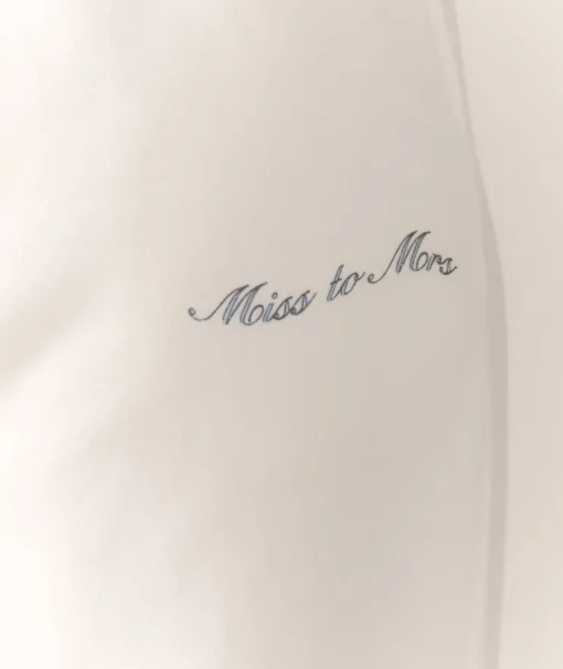 Miss to Mrs Wide Leg Sweatpants - White