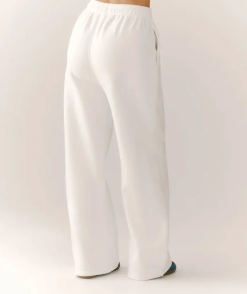 Miss to Mrs Wide Leg Sweatpants - White