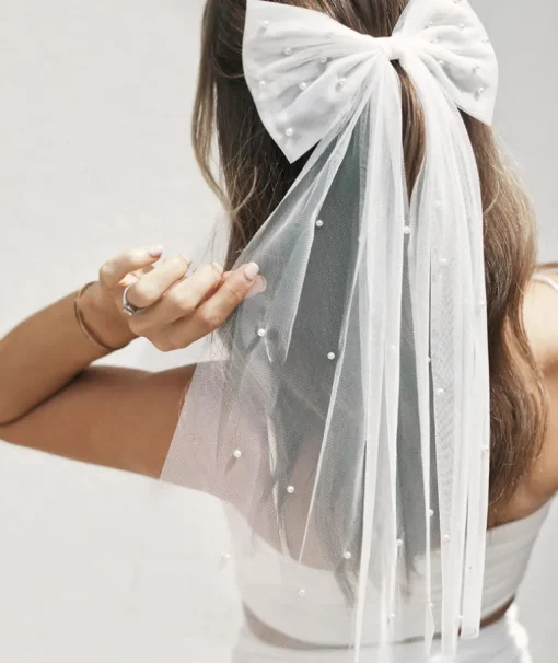 Pearl Bride Hair Bow