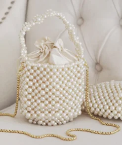 Pearl Bucket Bag - Gold