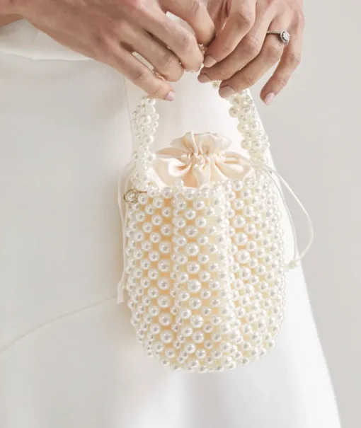 Pearl Bucket Bag - Gold
