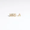 Personalised Mrs Earrings - Gold