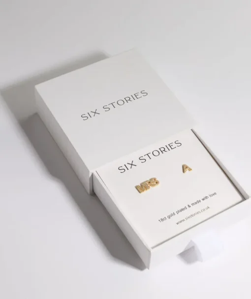 Personalised Mrs Earrings - Gold