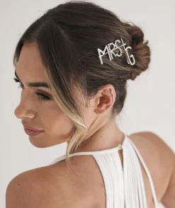 Personalised Mrs Hair Slide - Silver