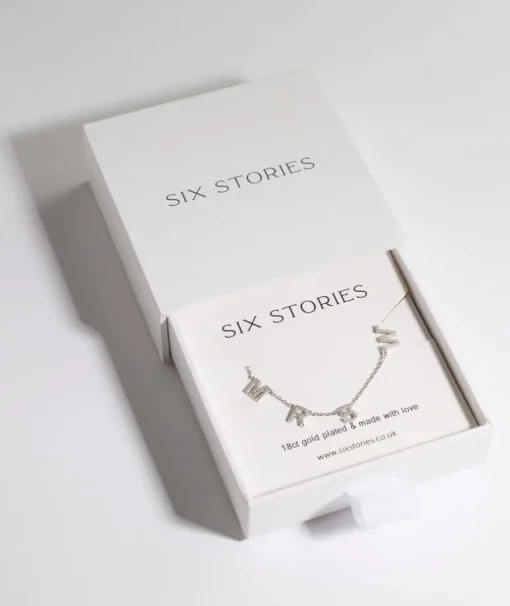 Personalised Mrs Necklace - White Gold