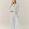 Pointelle Pyjama Trousers - Baby Blue