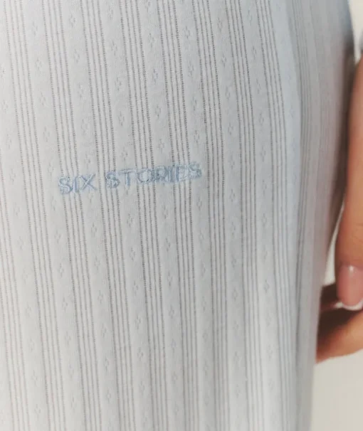Pointelle Pyjama Trousers - Baby Blue
