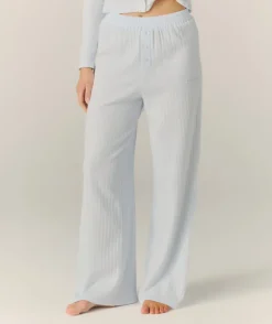Pointelle Pyjama Trousers - Baby Blue