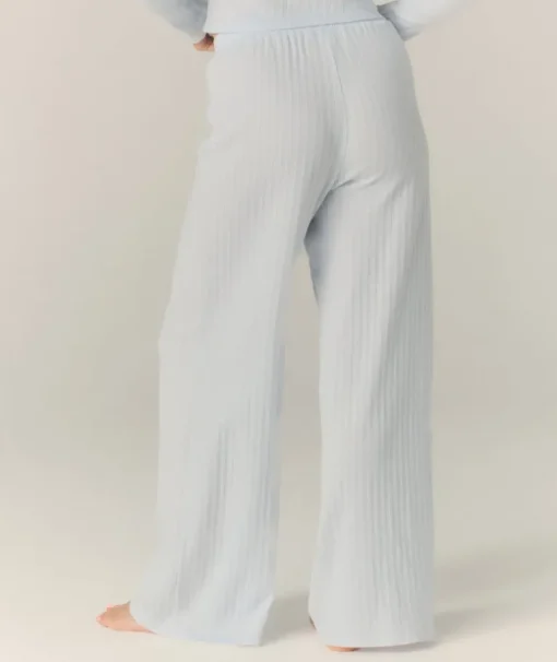 Pointelle Pyjama Trousers - Baby Blue