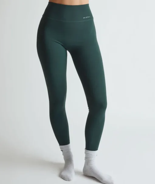Premium Branded Leggings - Forest Green