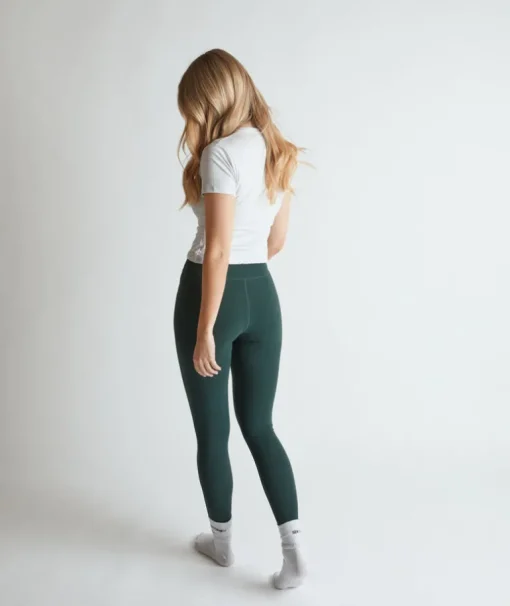 Premium Branded Leggings - Forest Green