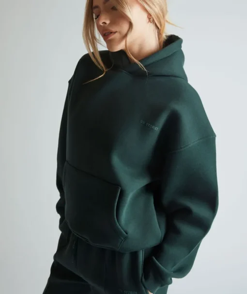 Relaxed Hoodie - Forest Green