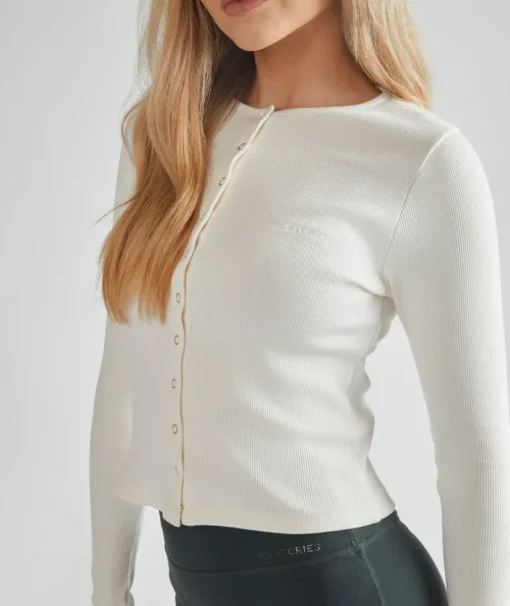 Ribbed Cardigan - Buttermilk