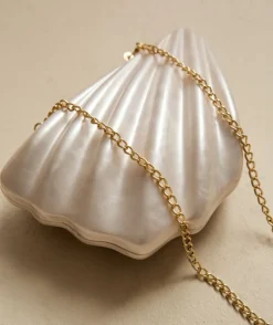 Shell Clutch Bag - Ivory