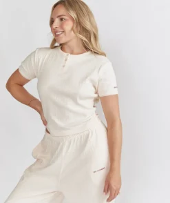 Short Sleeve Pointelle Top & Pointelle Pyjama Short Set - Rosewater