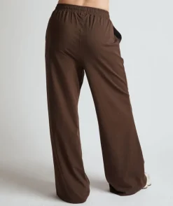 Soft Wide Leg Lounge Trousers - Espresso