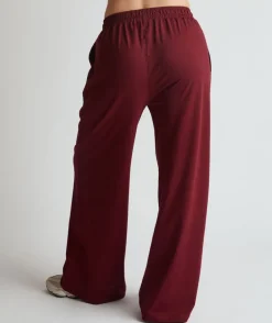 Soft Wide Leg Lounge Trousers - Merlot