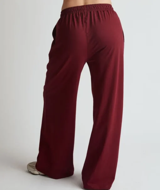 Soft Wide Leg Lounge Trousers - Merlot