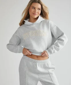 Stories Hoodie - Grey Marl