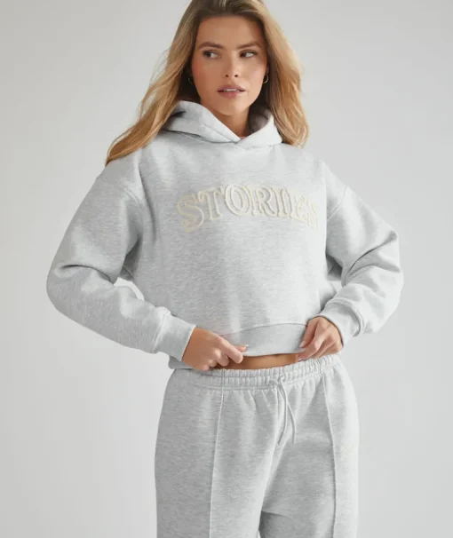 Stories Hoodie - Grey Marl