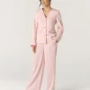 Tailored Wide Leg Trouser - Pink