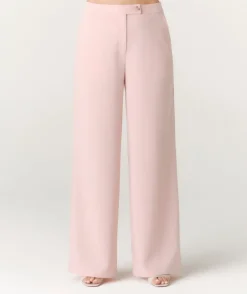 Tailored Wide Leg Trouser - Pink