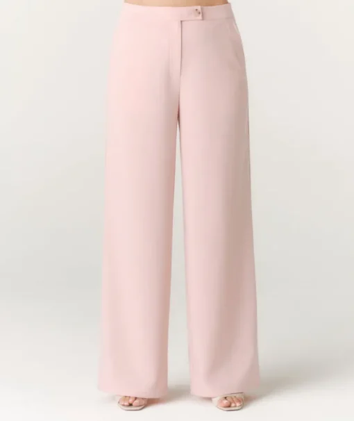 Tailored Wide Leg Trouser - Pink